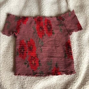off the shoulder floral top